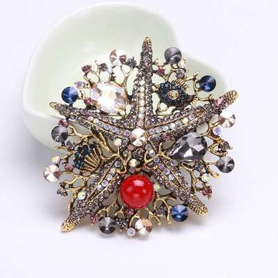 RUI JIA DUSK zīmola klasiska kristāla rhinestones liela margrietiņa ziedu sakta sieviešu jaka vai kāzu rotaslietas