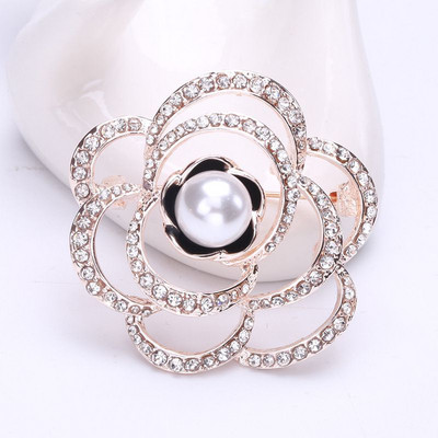 RUI JIA DUSK zīmola klasiska kristāla rhinestones liela margrietiņa ziedu sakta sieviešu jaka vai kāzu rotaslietas