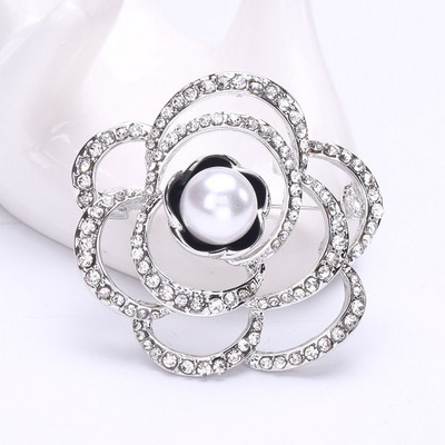 RUI JIA DUSK zīmola klasiska kristāla rhinestones liela margrietiņa ziedu sakta sieviešu jaka vai kāzu rotaslietas