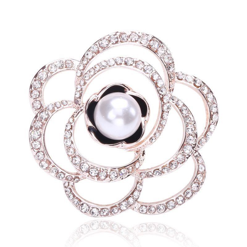 RUI JIA DUSK zīmola klasiska kristāla rhinestones liela margrietiņa ziedu sakta sieviešu jaka vai kāzu rotaslietas