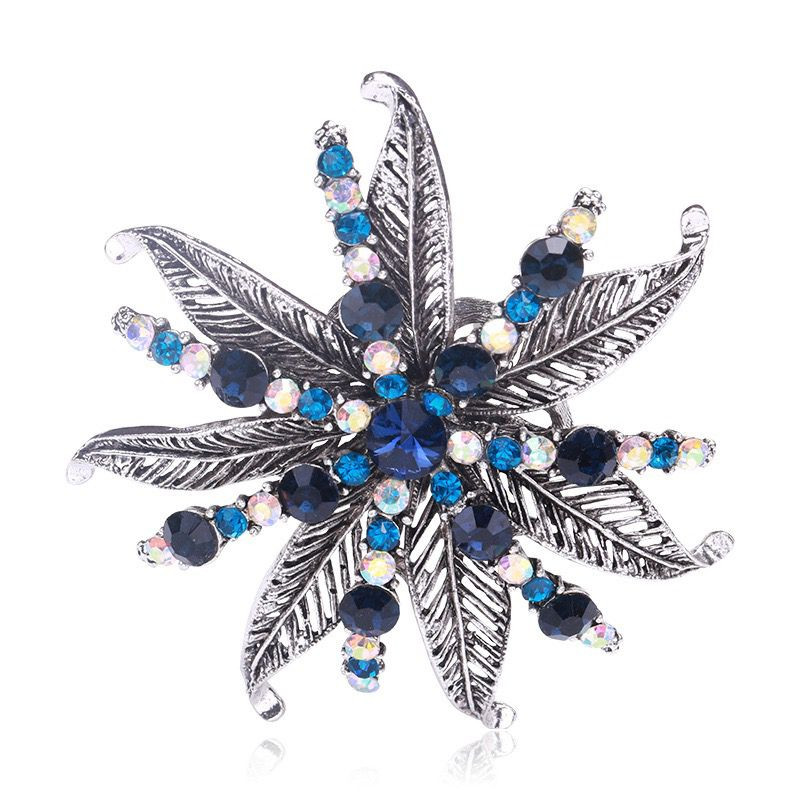 RUI JIA DUSK zīmola klasiska kristāla rhinestones liela margrietiņa ziedu sakta sieviešu jaka vai kāzu rotaslietas