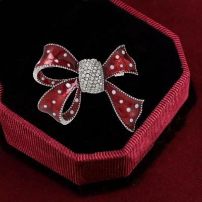 Ženski broševi s mašnama od dijamanata Veliki broš s mašnama igla Vintage modni nakit Zimski dodaci