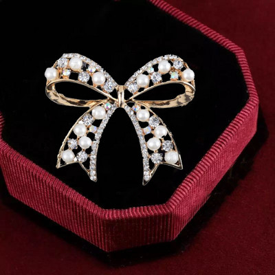 Ženski broševi s mašnama od dijamanata Veliki broš s mašnama igla Vintage modni nakit Zimski dodaci