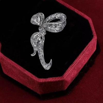 Ženski broševi s mašnama od dijamanata Veliki broš s mašnama igla Vintage modni nakit Zimski dodaci