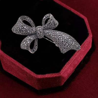 Ženski broševi s mašnama od dijamanata Veliki broš s mašnama igla Vintage modni nakit Zimski dodaci