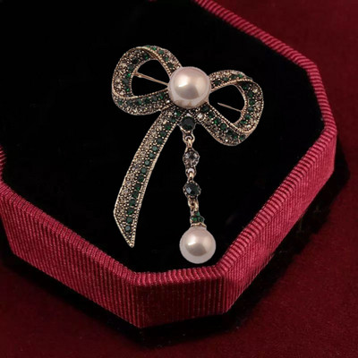 Ženski broševi s mašnama od dijamanata Veliki broš s mašnama igla Vintage modni nakit Zimski dodaci