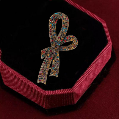 Ženski broševi s mašnama od dijamanata Veliki broš s mašnama igla Vintage modni nakit Zimski dodaci