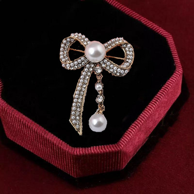 Ženski broševi s mašnama od dijamanata Veliki broš s mašnama igla Vintage modni nakit Zimski dodaci