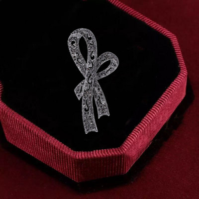 Ženski broševi s mašnama od dijamanata Veliki broš s mašnama igla Vintage modni nakit Zimski dodaci