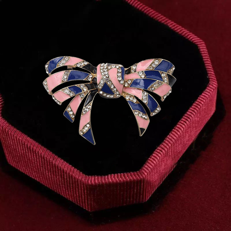 Ženski broševi s mašnama od dijamanata Veliki broš s mašnama igla Vintage modni nakit Zimski dodaci