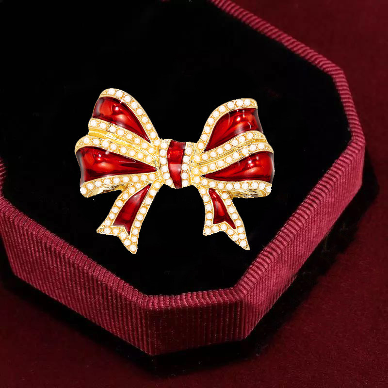 Ženski broševi s mašnama od dijamanata Veliki broš s mašnama igla Vintage modni nakit Zimski dodaci