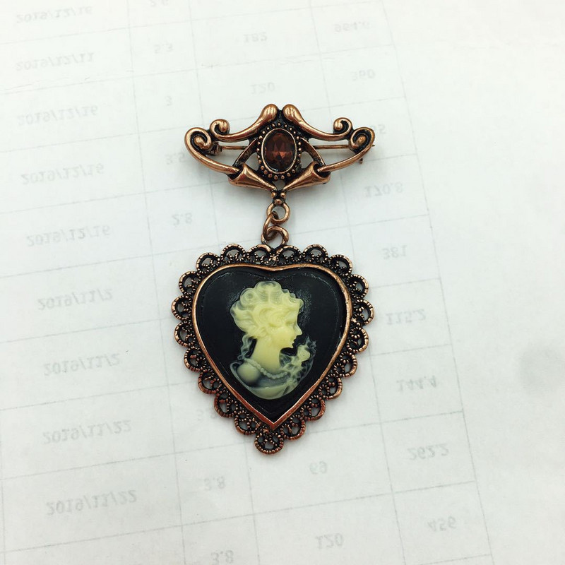 Vintage stil, kristalni dijamant, broš u obliku suze, broš Queen's Cameo igla za rever, igle za žensku odjeću, broševi, party bijoux igla, acc