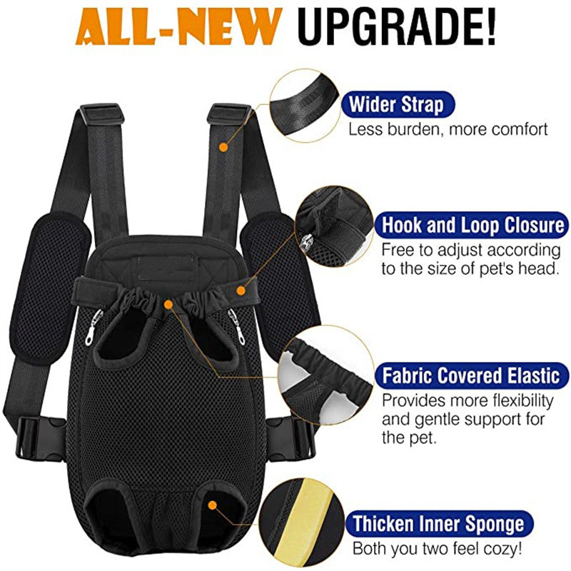 Mājdzīvnieku mugursoma Regulējama mājdzīvnieku krūšu soma, kas piemērota ceļojumiem Hking Camping Ērta četrkājaina soma, kas piemērota maziem mājdzīvniekiem