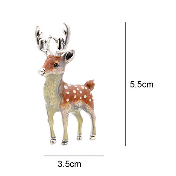 CINDY XIANG Διαθέσιμα 3 χρώματα Χαριτωμένα μικρά ελάφια καρφίτσες για γυναίκες Bucks Sika-Deer Animal Pin Coat Αξεσουάρ Παιδικό Δώρο