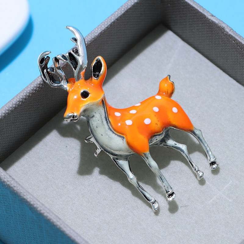 CINDY XIANG 3 krāsas Pieejamas jaukas mazas briežu saktas sievietēm Buki Sika-Deer Dzīvnieku pin Mētelis Aksesuāri Dāvana bērniem