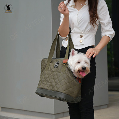 Чанта за носене на кученце Преносима чанта за едно рамо Дишаща чанта за носене на 5 кг с постелка Чанта за носене на куче