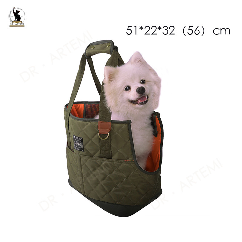 Kucēnu suņu pārnēsāšanas soma Pārnēsājama viena pleca soma, elpojoša 5 kg slodze ar paklājiņu suņu soma