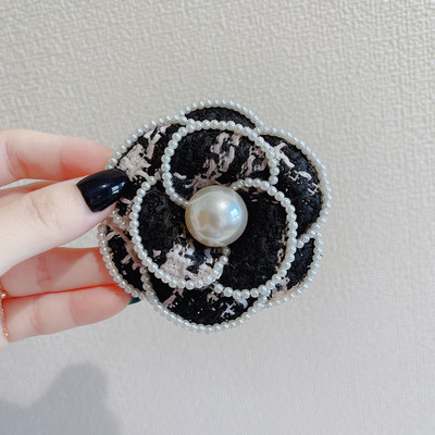 Καρφίτσες καμέλια καρφίτσα για γυναίκα κορίτσι ύφασμα στρας λουλούδια σήματα μόδας κοσμήματα αξεσουάρ Κορεατικά χειροποίητα χονδρική