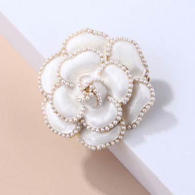 Καρφίτσες καμέλια καρφίτσα για γυναίκα κορίτσι ύφασμα στρας λουλούδια σήματα μόδας κοσμήματα αξεσουάρ Κορεατικά χειροποίητα χονδρική