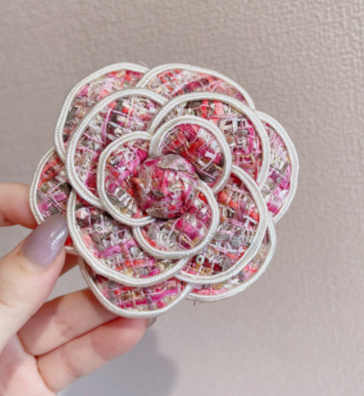 Καρφίτσες καμέλια καρφίτσα για γυναίκα κορίτσι ύφασμα στρας λουλούδια σήματα μόδας κοσμήματα αξεσουάρ Κορεατικά χειροποίητα χονδρική