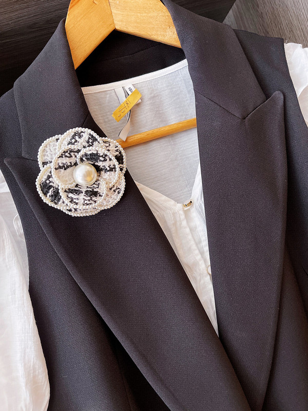 Καρφίτσες καμέλια καρφίτσα για γυναίκα κορίτσι ύφασμα στρας λουλούδια σήματα μόδας κοσμήματα αξεσουάρ Κορεατικά χειροποίητα χονδρική