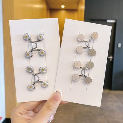 Sieviešu svārki Bikses jostas saktas komplekts Neredzamā piespraude Adjust Džinsi jostasvieta Clip Metāla piespraudes Sieviešu Apģērbu Aksesuāri