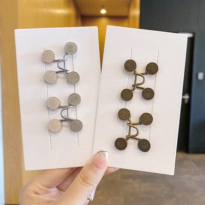 Sieviešu svārki Bikses jostas saktas komplekts Neredzamā piespraude Adjust Džinsi jostasvieta Clip Metāla piespraudes Sieviešu Apģērbu Aksesuāri