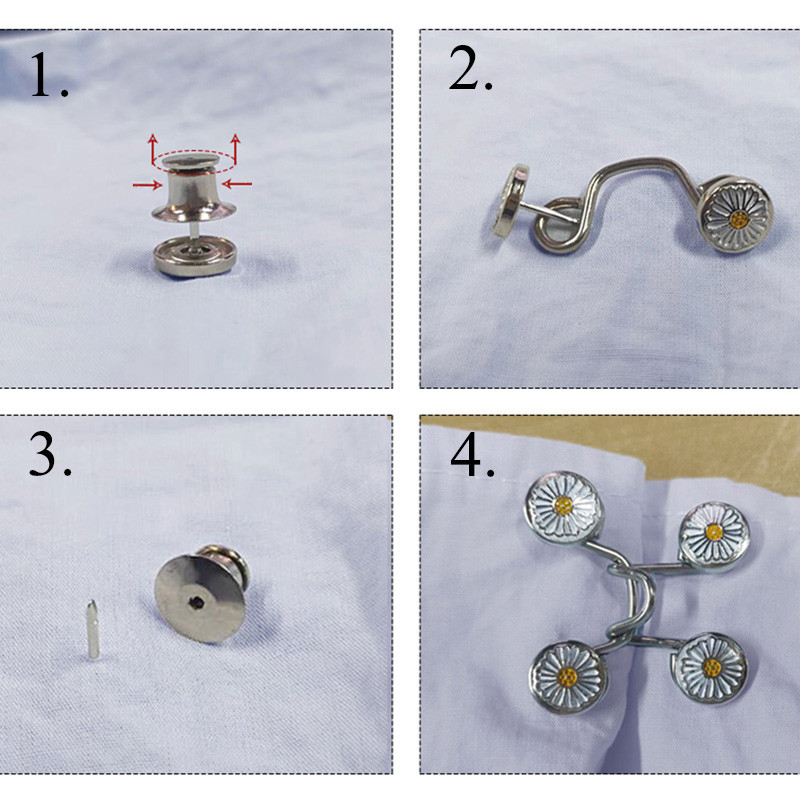 Sieviešu svārki Bikses jostas saktas komplekts Neredzamā piespraude Adjust Džinsi jostasvieta Clip Metāla piespraudes Sieviešu Apģērbu Aksesuāri