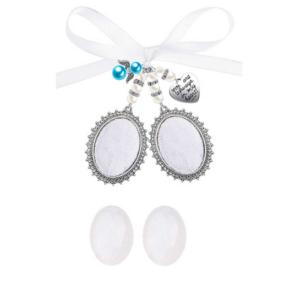 517F kāzu pušķis, mežģīņu ovāls līgavas pušķis, eņģeļu pušķis, piemiņas foto šarms, jūs vienmēr esat manā sirdī