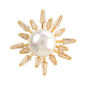 CINDY XIANG kubiskā cirkonija un pērļu apkakles piespraudes sievietēm mazas vara rotaslietas zvaigžņu dizaina aksesuāri 2 krāsu izvēle