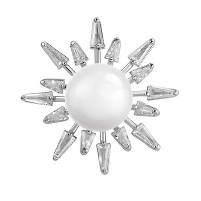 CINDY XIANG kubiskā cirkonija un pērļu apkakles piespraudes sievietēm mazas vara rotaslietas zvaigžņu dizaina aksesuāri 2 krāsu izvēle