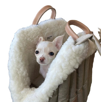 Преносим зимен домашен любимец Куче Столче за кола Чанти за носене Кутия за кола Бустер Чанта за развъдник за малко куче Котка Пътуване