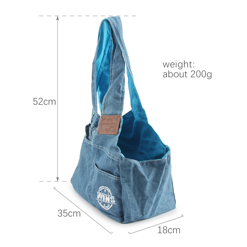 Mini suņu pārnēsāšanas somas Džinsu auduma ceļojumu plecu soma čivavas kucēnu kaķim Mājdzīvnieku nēsātāji Suņu soma Suņu āra aksesuāri