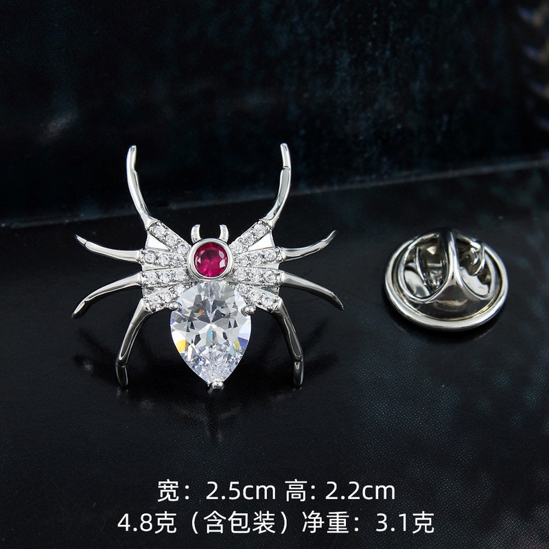 CINDY XIANG Novi dolazak Kubni cirkonij pauk igla za ovratnik Modni ženski i muški broševi Nakit od insekata Bakreni materijal