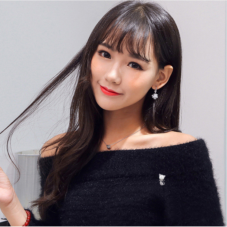 CINDY XIANG kubiskā cirkonija un pērļu kaķa kaklasiksnas piespraudes sievietēm maza, jauka vasaras modes dzīvnieku sakta vara rotaslietas