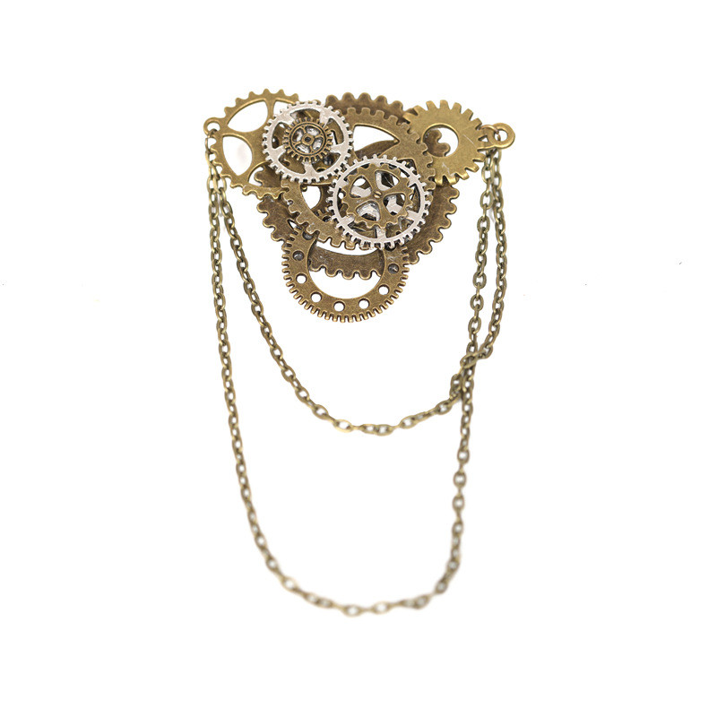 Retro Steampunk Wings Piespraudes Piespraudes Pušķi Ķēde Žetons Vīriešu Krekls Uzvalks Apkakle Sieviešu Šalle Sprādze Korsāža Piespraudes Rotaslietas