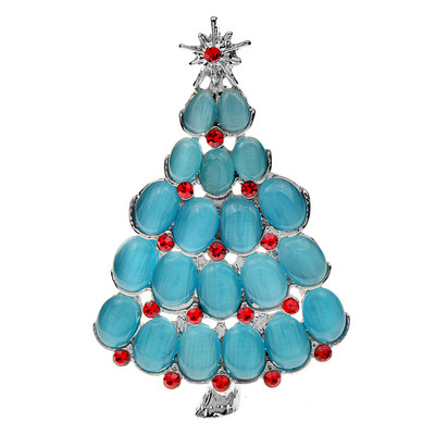 CINDY XIANG Opal Božićno drvce Broš Vintage Moda Prekrasna igla Dodaci za zimski kaput Dekoracija doma za zabavu Dobar dar