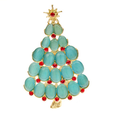 CINDY XIANG Opal Božićno drvce Broš Vintage Moda Prekrasna igla Dodaci za zimski kaput Dekoracija doma za zabavu Dobar dar