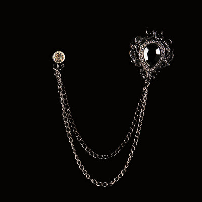 Modes sieviešu sakta Rubīna atloka piespraudes ķēdīte vīriešu piespraude Temperaments Eleganta kokteiļu ballīte aktivitāšu piespraudes kleita Daudzpusīga piespraude