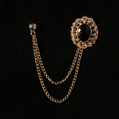 Modes sieviešu sakta Rubīna atloka piespraudes ķēdīte vīriešu piespraude Temperaments Eleganta kokteiļu ballīte aktivitāšu piespraudes kleita Daudzpusīga piespraude