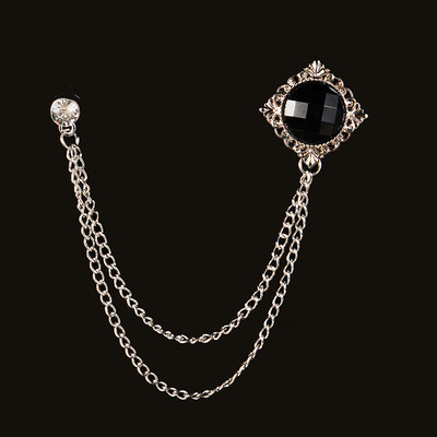 Modes sieviešu sakta Rubīna atloka piespraudes ķēdīte vīriešu piespraude Temperaments Eleganta kokteiļu ballīte aktivitāšu piespraudes kleita Daudzpusīga piespraude