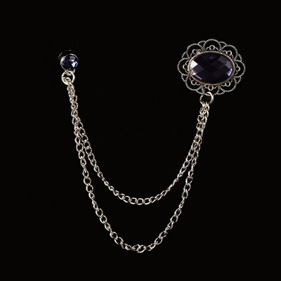 Modes sieviešu sakta Rubīna atloka piespraudes ķēdīte vīriešu piespraude Temperaments Eleganta kokteiļu ballīte aktivitāšu piespraudes kleita Daudzpusīga piespraude