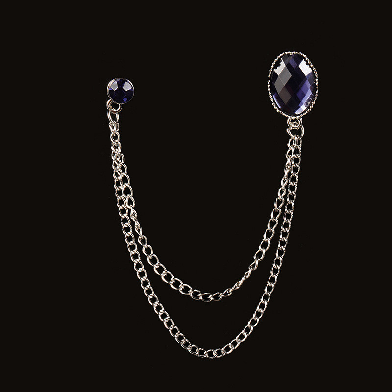 Modes sieviešu sakta Rubīna atloka piespraudes ķēdīte vīriešu piespraude Temperaments Eleganta kokteiļu ballīte aktivitāšu piespraudes kleita Daudzpusīga piespraude