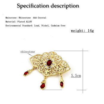 Neovisson 2022 Μόδα Χρυσό Χρώμα Αραβική καρφίτσα για ντελικάτη γυναίκα Μαρόκο καφτάν κοσμήματα μόδας ρομαντικό δώρο