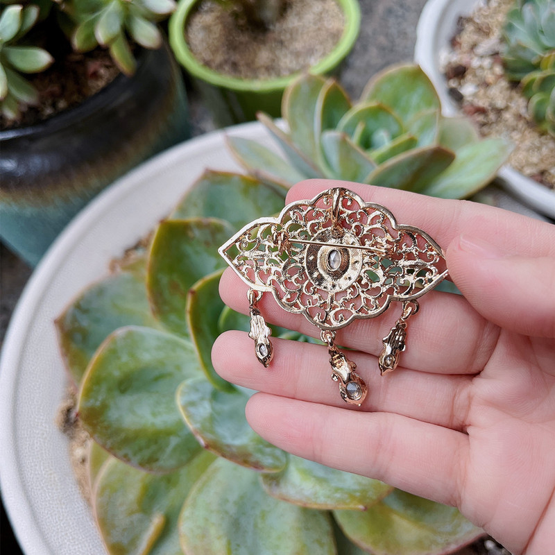 Neovisson 2022. Modni arapski broš zlatne boje za nježnu ženu Marokanski kaftan Modni stil Vjenčani nakit Romantični dar