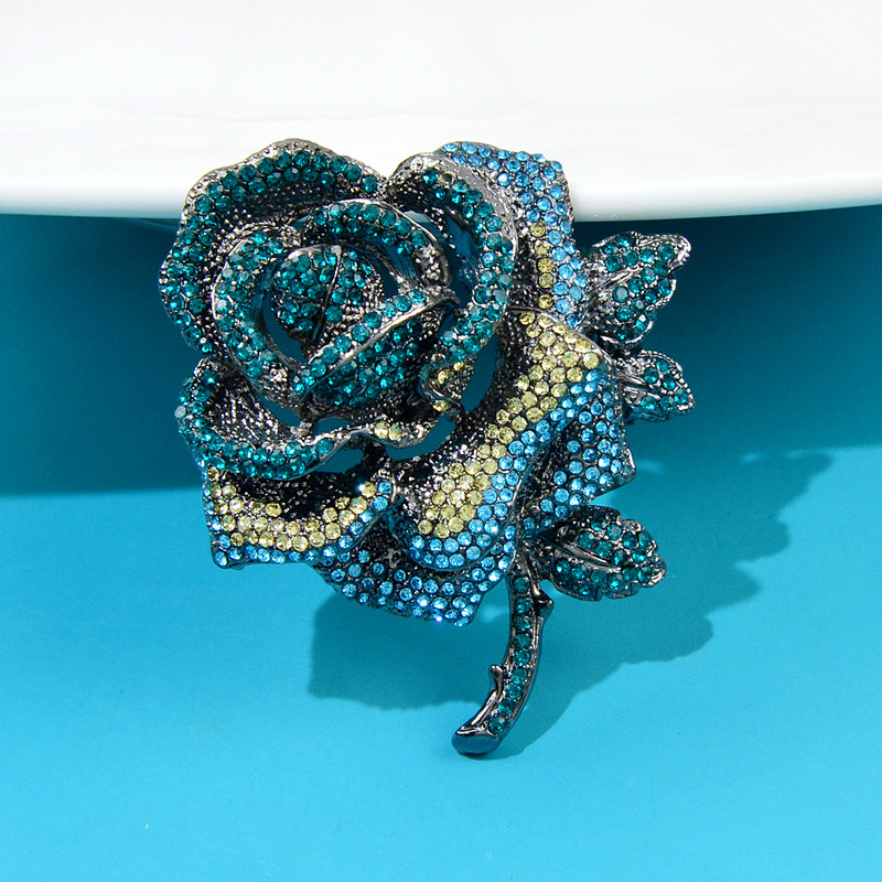 CINDY XIANG Luksuzni broš od kamenčića, velika ruža, Valentinovo, Buket pribadača, koržaž, zimski dodaci, nakit, dobar dar