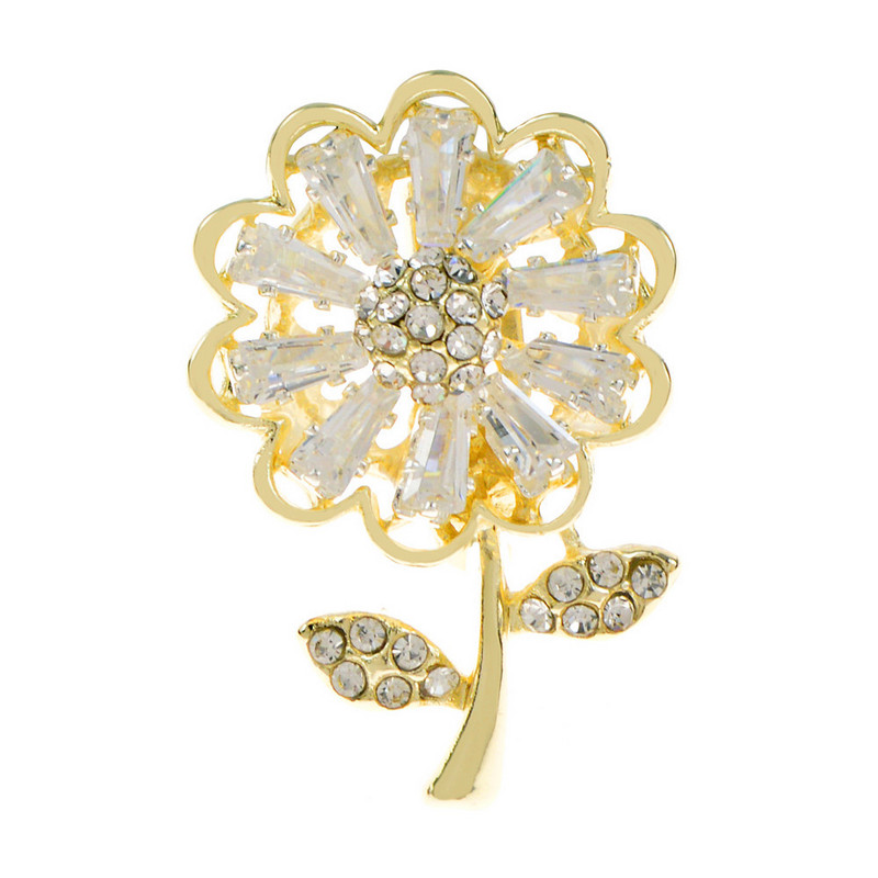 CINDY XIANG Broševi sa zvjezdicama od kubičnog cirkonija za žene Modna igla u obliku pčele, mašna, cvijet, slatka mala igla za okovratnik zlatne boje