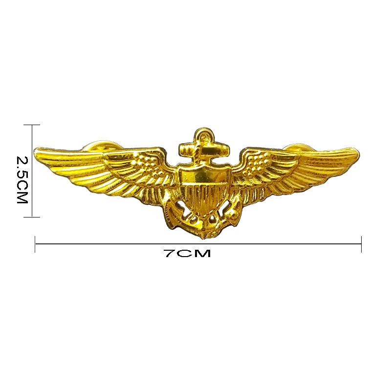 ASV aviācijas navigācijas pilota emblēma klasiskās modes radoša unisex piespraudes piespraude vīriešiem un sievietēm rotaslietas dzimšanas dienas dāvana