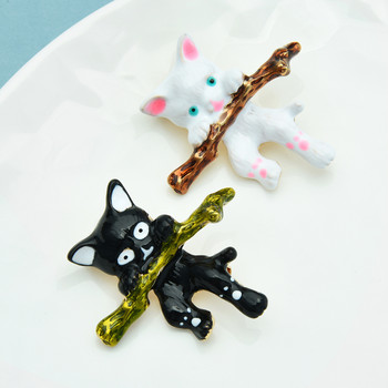 Wuli&baby 5 Σχεδιασμός Opal Cat καρφίτσες για γυναίκες Lady Lovely Pets Animal Party Casual καρφίτσα δώρα