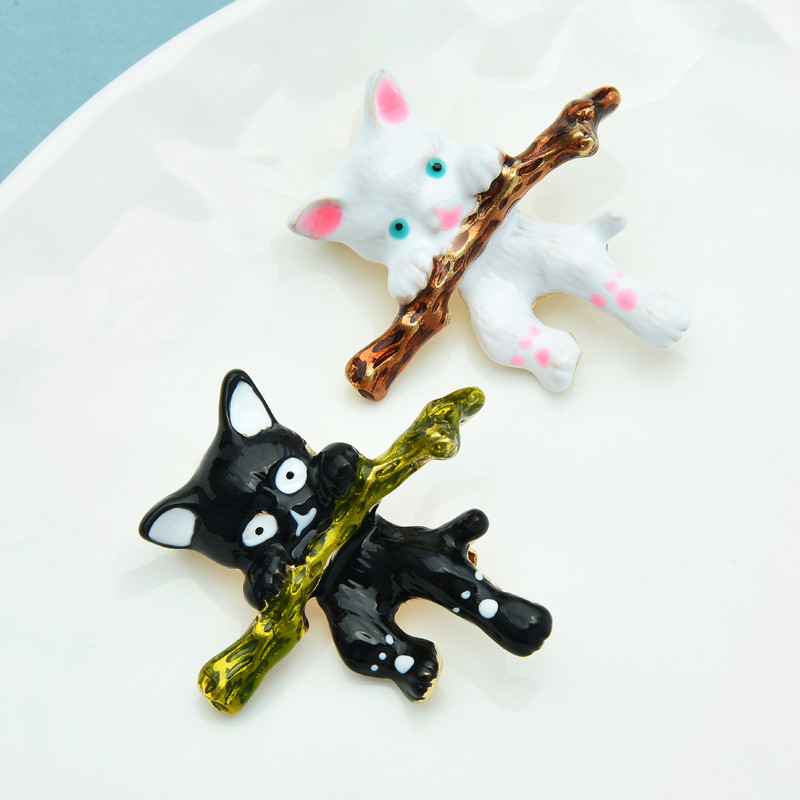 Wuli&baby 5 dizaina opāla kaķu piespraudes sievietēm Dāmas jauki mājdzīvnieki Dzīvnieku ballīte Ikdienas piespraudes piespraudes dāvanas